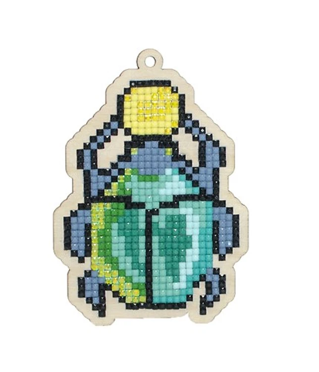 Scarab Diamond Painting On Plywood Kit