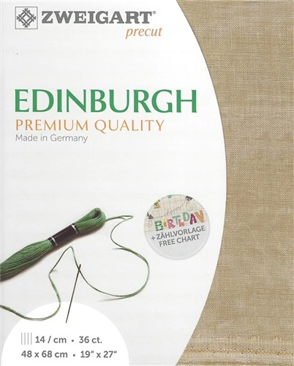 Zweigart Precut Edinburgh 36 Ct. Country Mocha