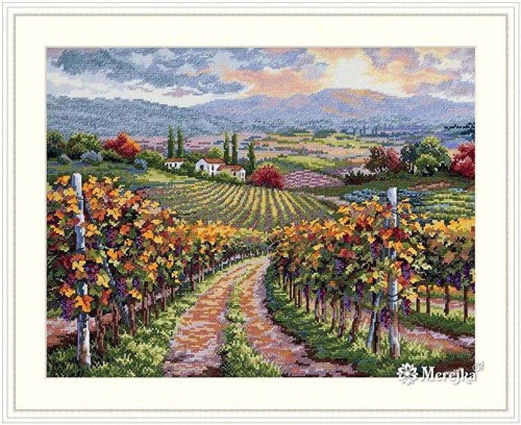 Vineyard Hill Counted Cross-Stitch Kit