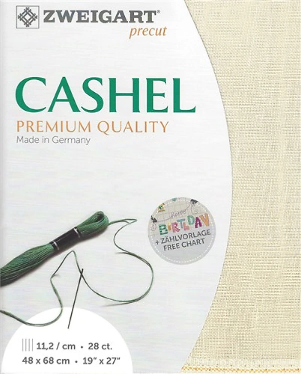 Precut Zweigart Cashel 28 Ct. Platinum