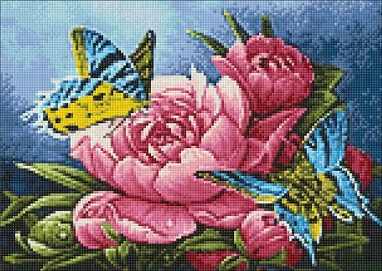 Butterflies And Peonies Diamond Painting Kit