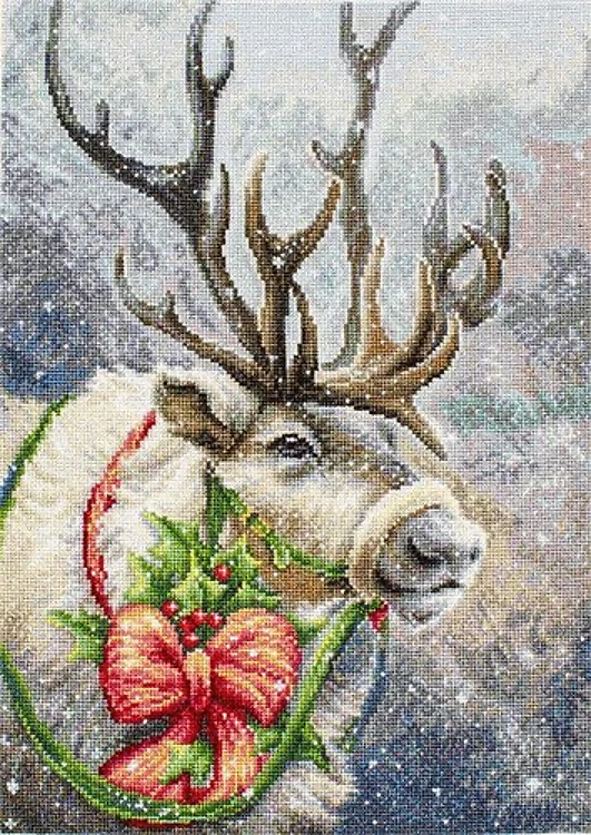 Christmas Deer Cross-Stitch Kit