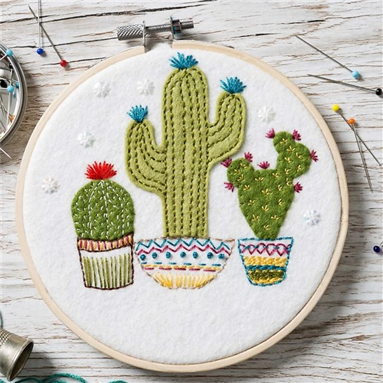 Cactus Applique Felt Kit