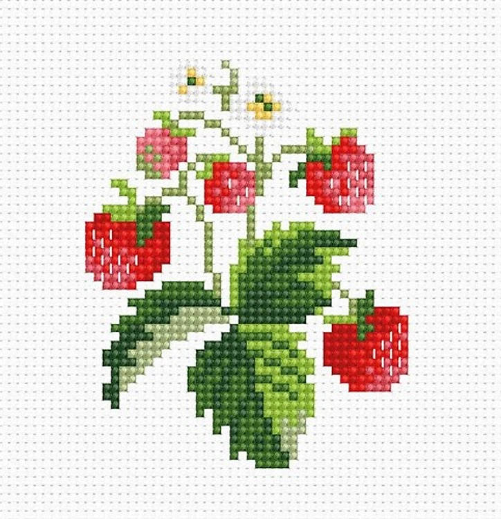 Strawberries Counted Cross-Stitch Kit