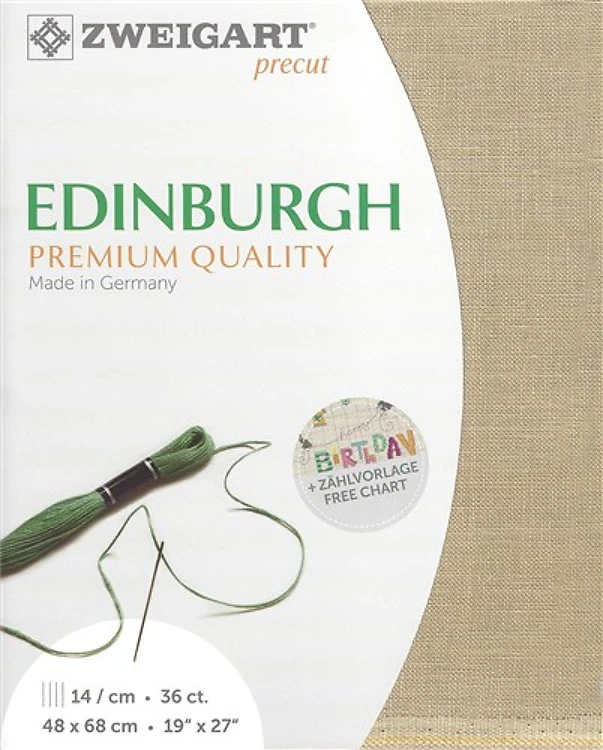 Precut Zweigart Edinburgh 36 Ct. Light Mocha Fabric