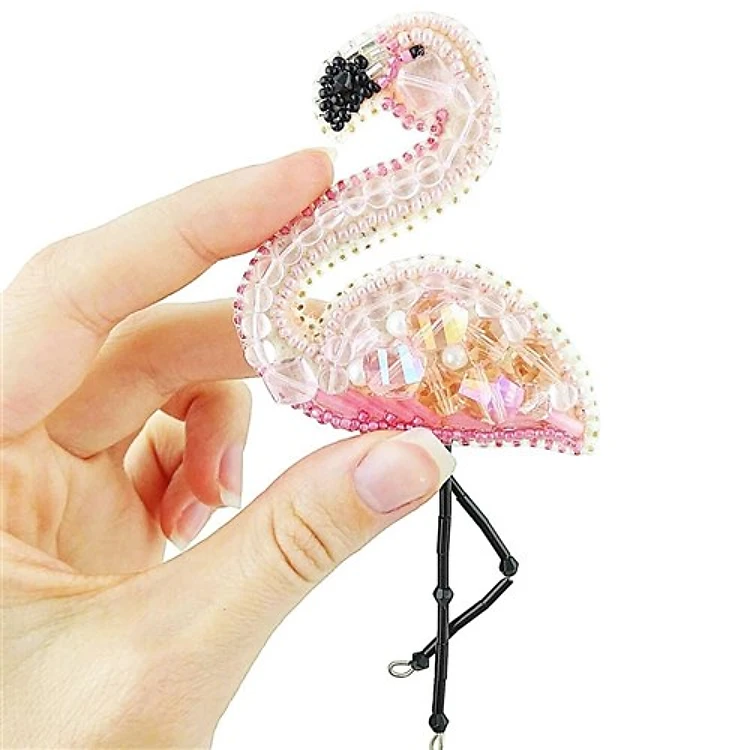 Flamingo Brooch Beadwork Kit