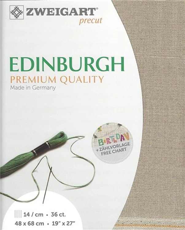 Precut Zweigart Edinburgh 36 Ct. Raw