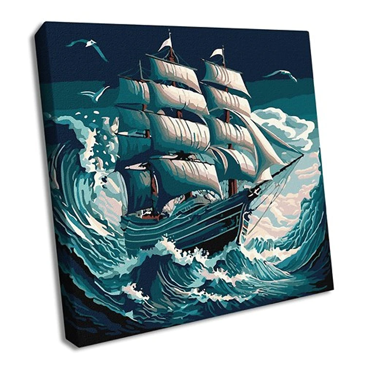 Storm On The Sea Paint By Numbers Kit