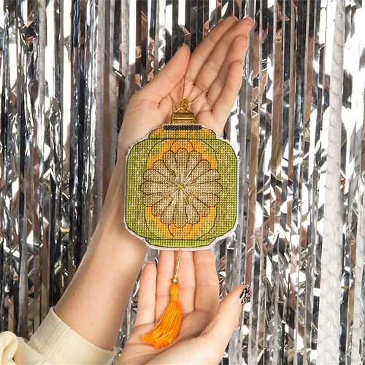 Colorful Lanterns Ornament Plastic Canvas Cross Stitch Kit