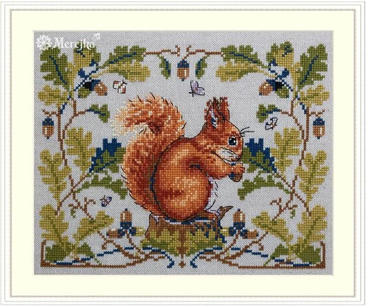 Squirrel Cross-Stitch Kit