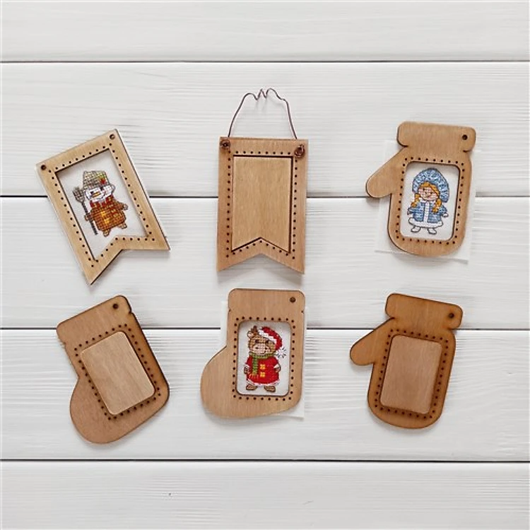 Christmas Charms Cross-Stitch Kit & Frame Set