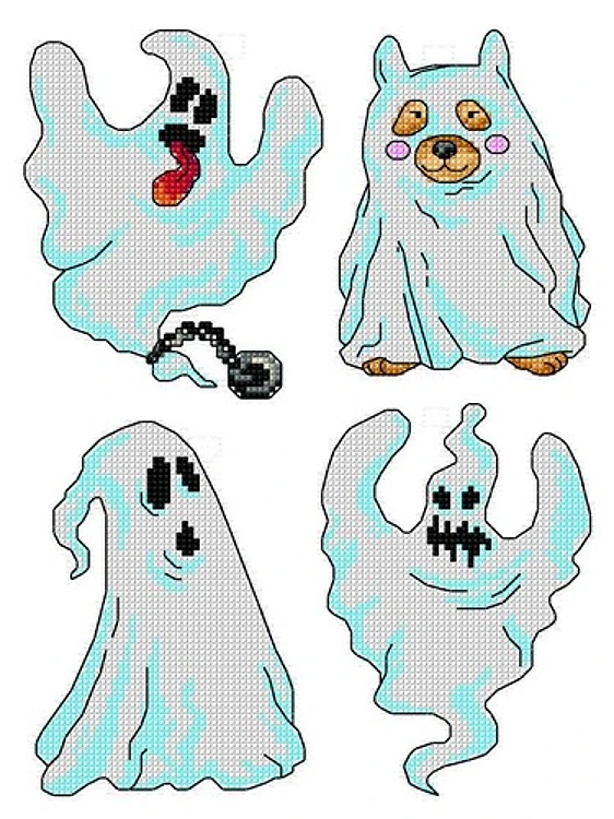 Ghosts Cross-Stitch Kit