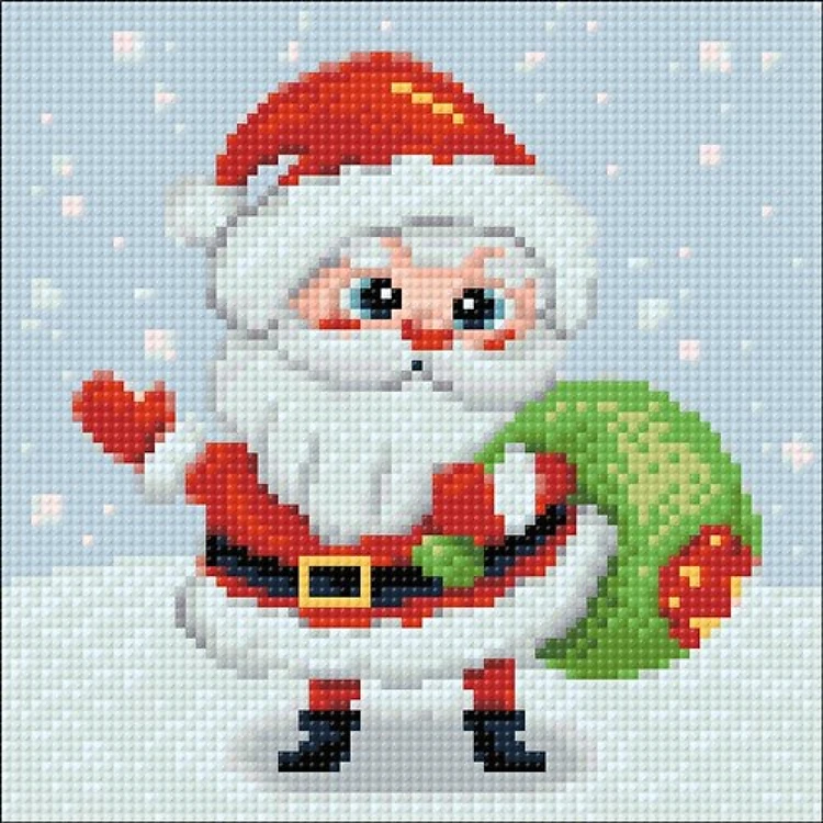 Little Santa Crafting Spark Diamond Painting Kit