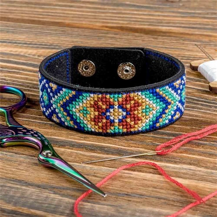 Cross Stitch Kit On Artificial Leather