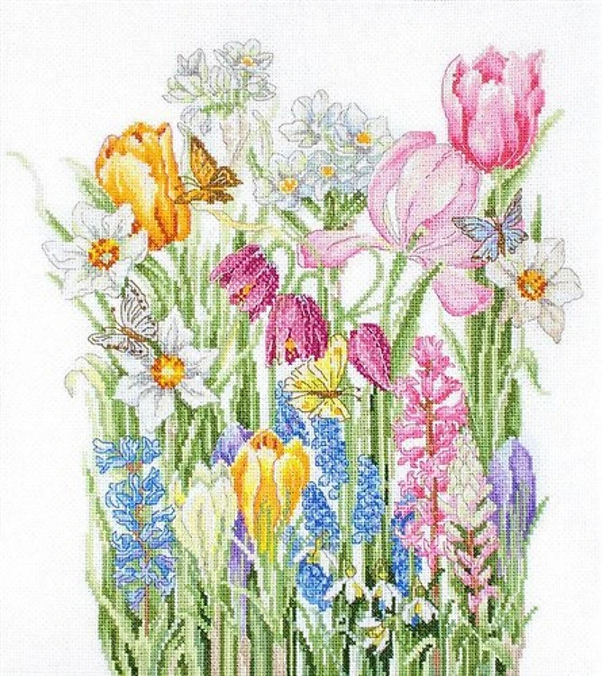 March Bouquet Cross-Stitch Kit