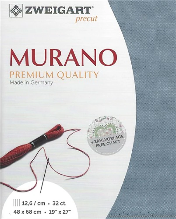 Precut Zweigart Murano 32 Ct. Blue Cloud