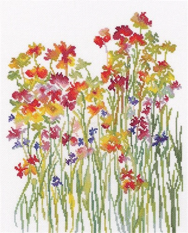 Flower Watercolour Cross Stitch Kit