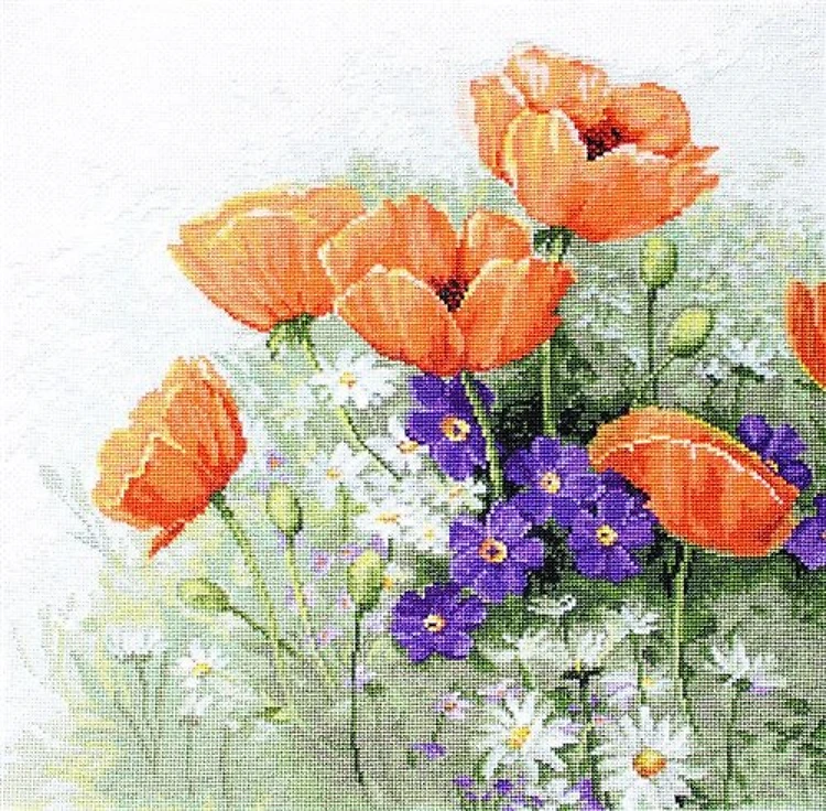Poppies Counted Cross-Stitch Kit