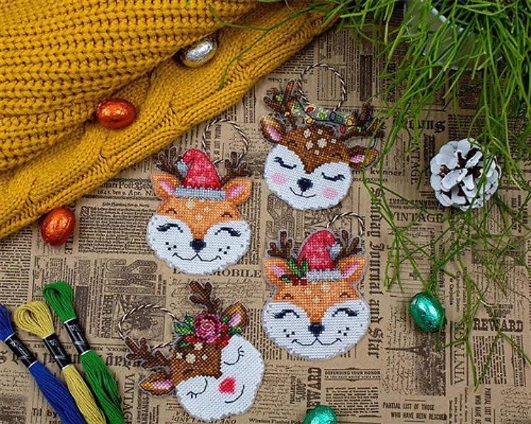 Foxes And Deer Cross-Stitch Kit