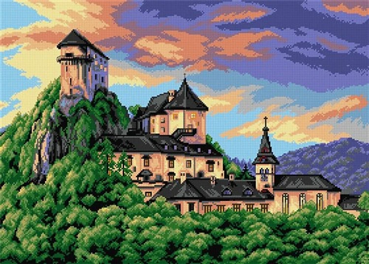Orava Castle Needlepoint Canvas For Halfstitch W/O Yarn