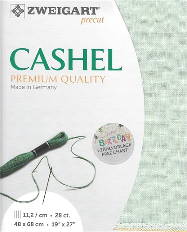 Precut Zweigart Cashel 28 Ct. Sapphire Green