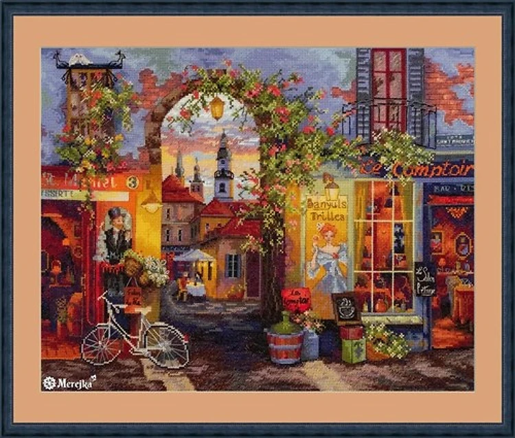 French Cafe Cross-Stitch Kit