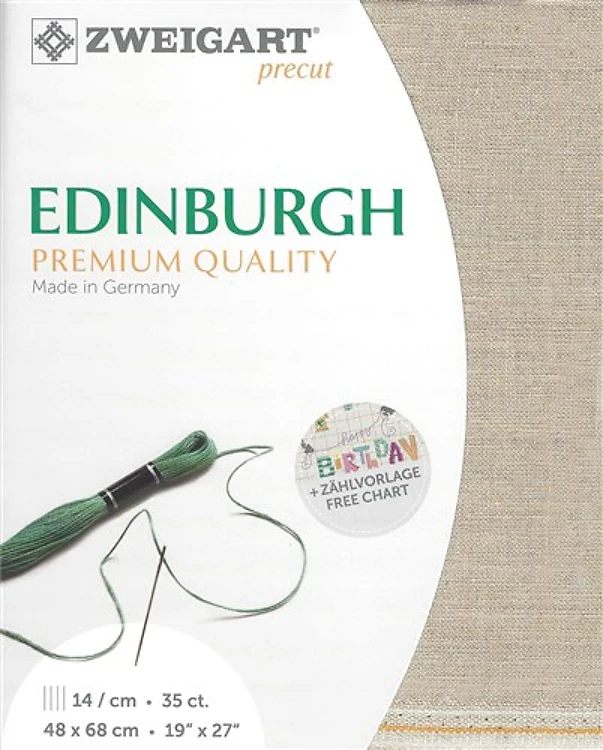 Precut Zweigart Edinburgh 36 Ct. Flax