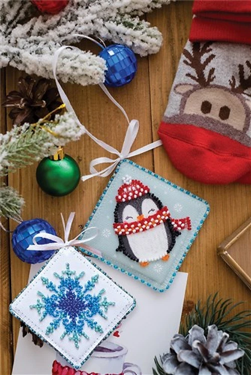 Sweet Little Penguin Beaded Ornament