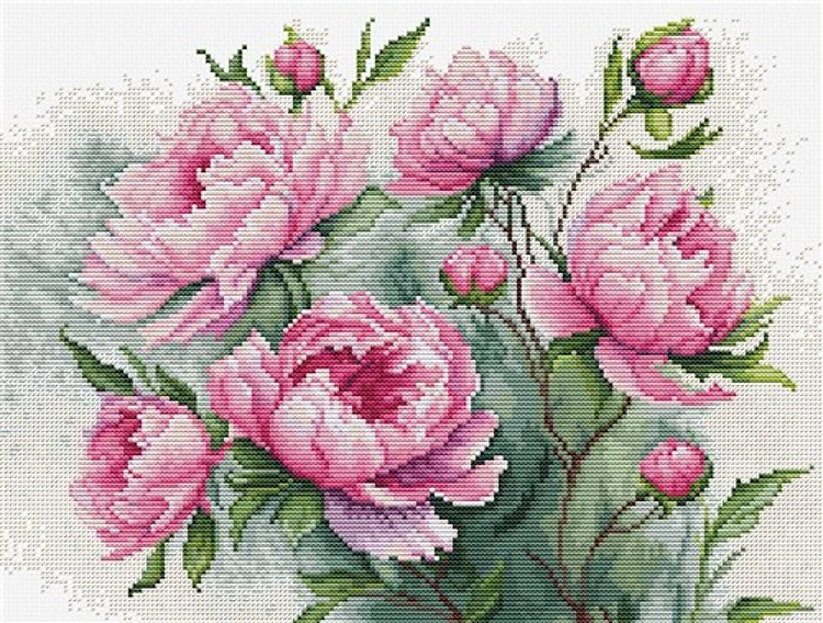 The Charm Of Peonies Cross-Stitch Kit