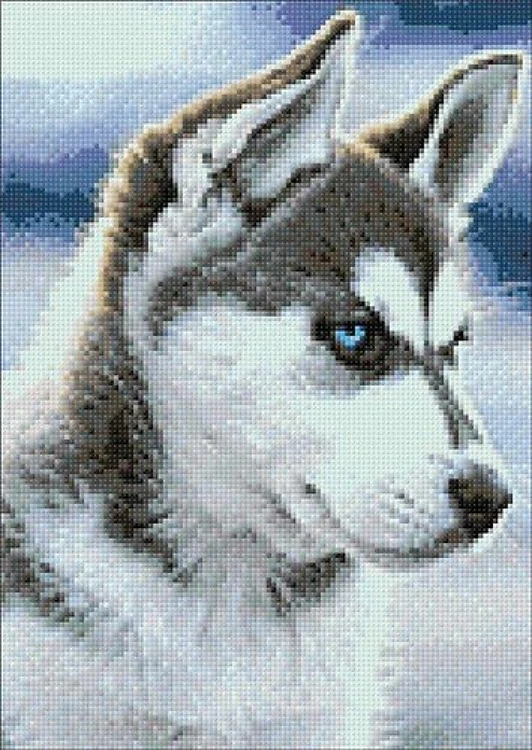 Snow Dog Diamond Painting Kit