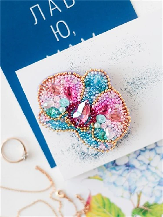 Orchid Bead Embroidery Kit