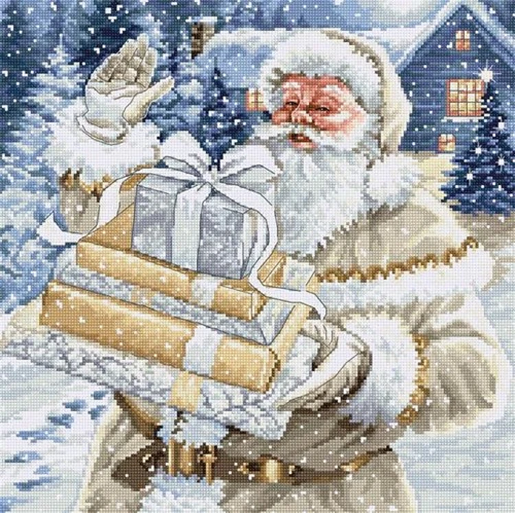 Santa And Pressies Cross-Stitch Kit