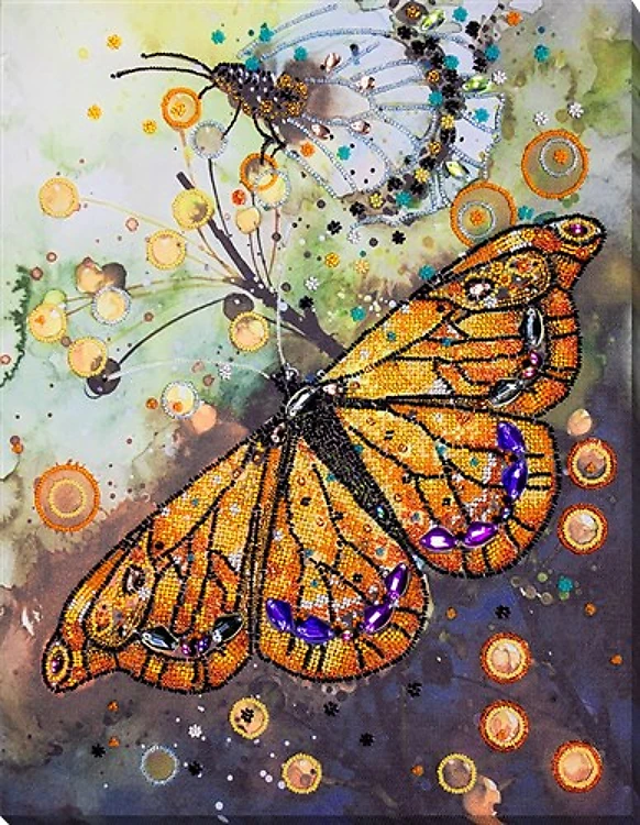 Bead Embroidery Kit Amber Flight