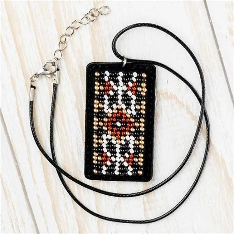 Artificial Leather Pendant Bead Embroidery Kit
