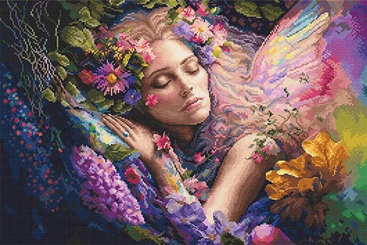 Bed Of Flowers Cross Stitch Kit