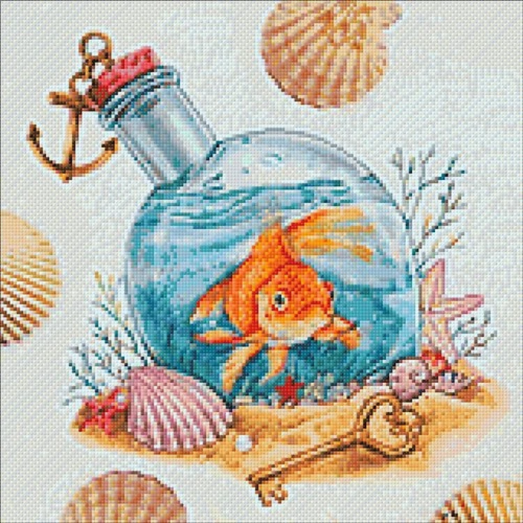 Golden Fish Diamond Painting Kit