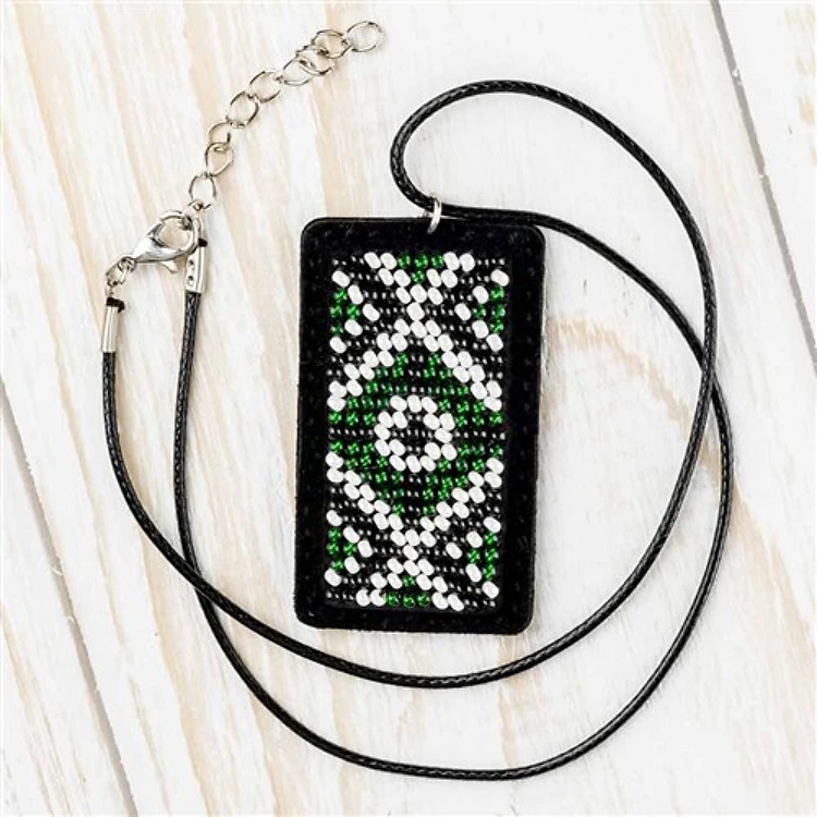 Artificial Leather Pendantt Bead Embroidery Kit