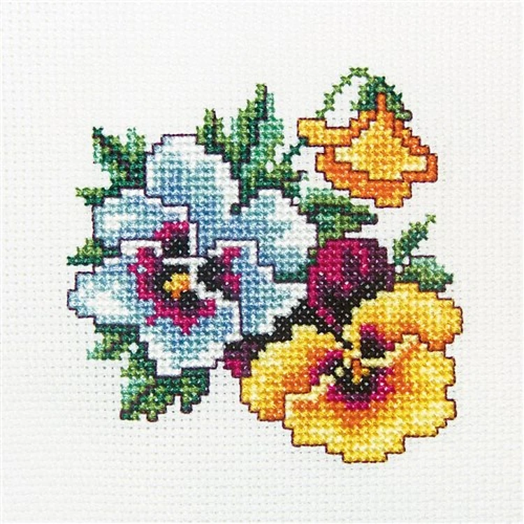 Pansy Cross Stitch Kit