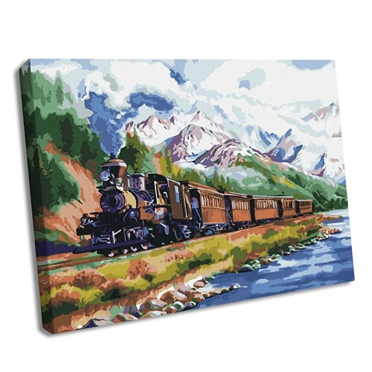Paint By Numbers Kit Train Home