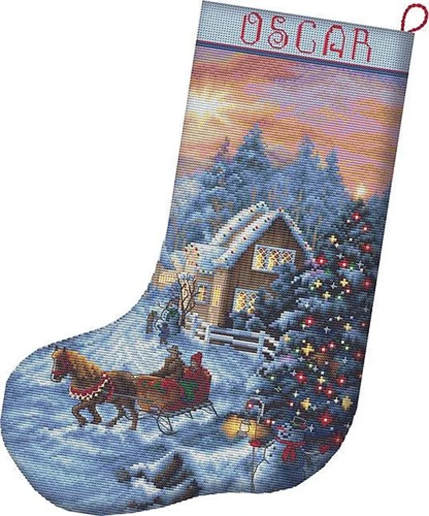 Christmas Eve Stocking Cross Stitch Kit