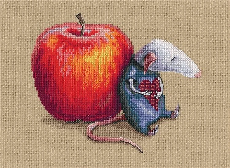Mouse In Love Cross Stitch Kit