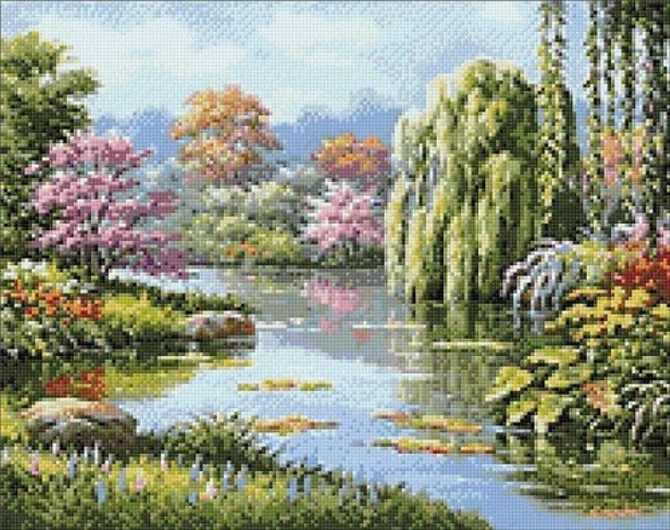 Springs Hidden Pond Diamond Painting Kit
