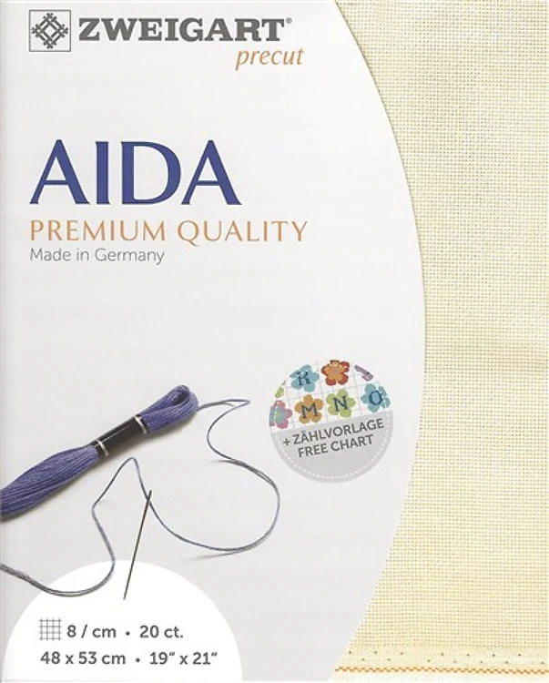 Precut Zweigart Aida Extra Fine 20 Count Ivory