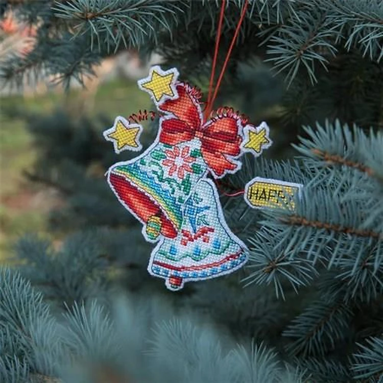 Christmas Bells Plastic Canvas Cross Stitch Kit