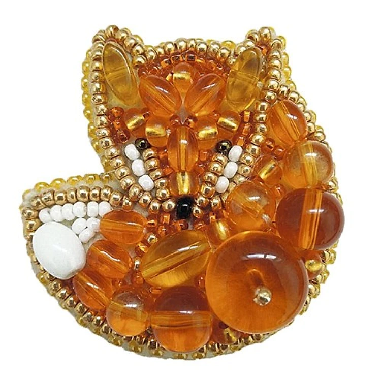 Fox Brooch Beadwork Kit