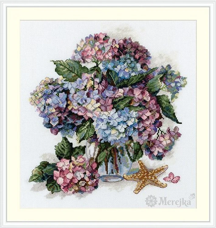 Hydrangea Cross-Stitch Kit