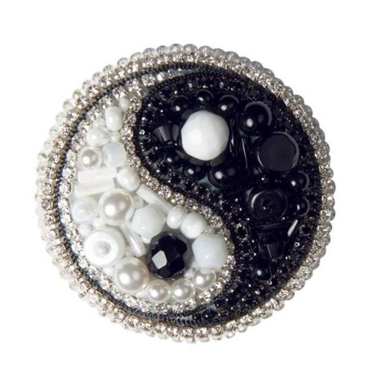 Yin Yang Brooch Beadwork Kit