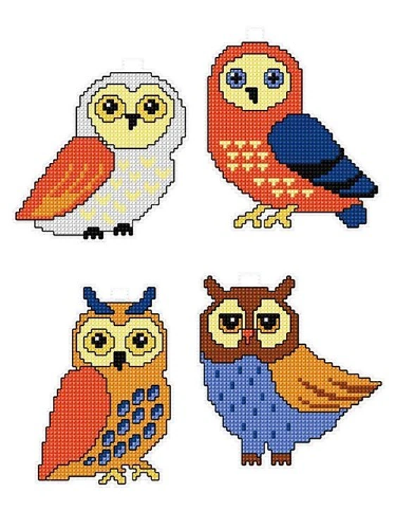 Owls Cross Stitch Kit