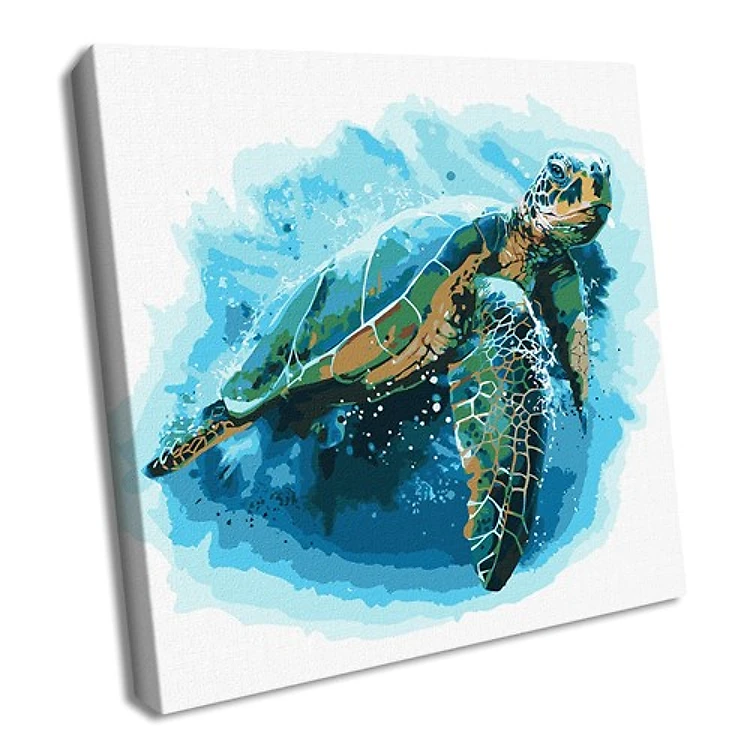 Blue Turtle Paint By Numbers Kit