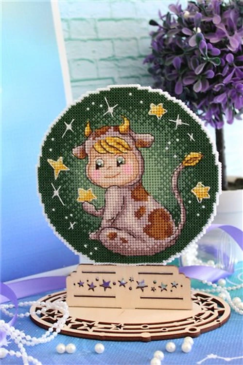 Zodiac Signs - Taurus Plastic Canvas Cross Stitch Kit